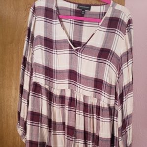 Lane Bryant flannel baby doll top